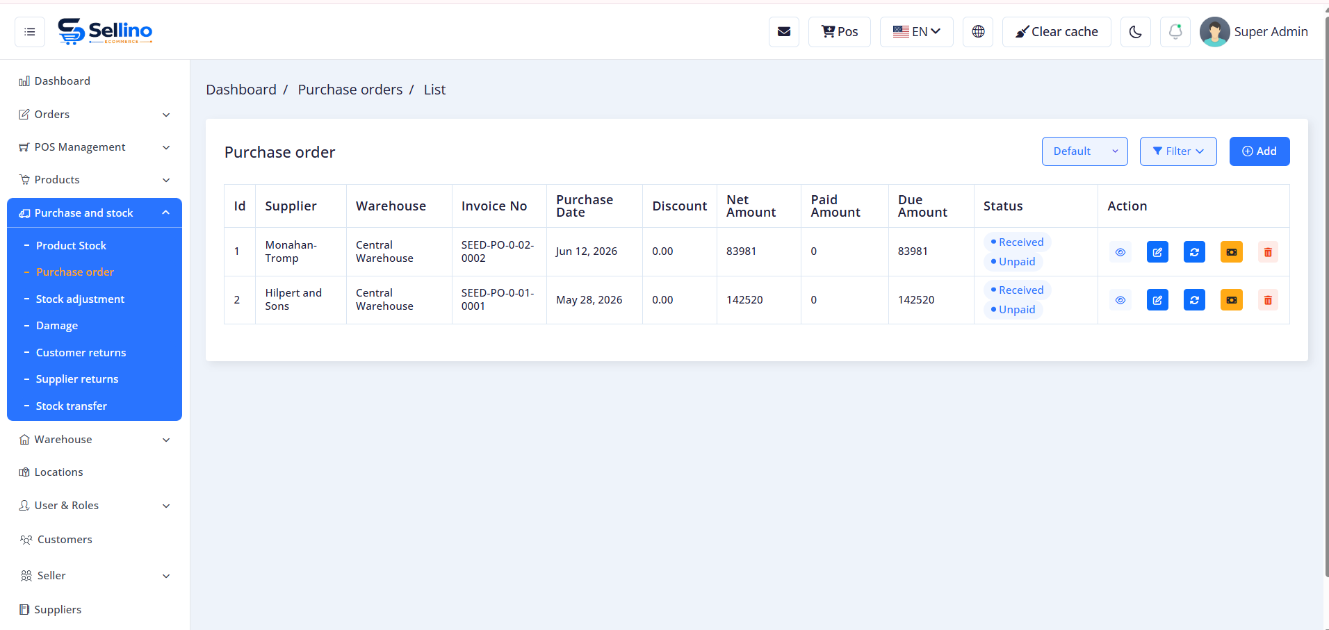 Purchase order